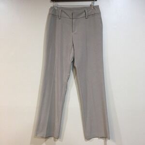 AB Studio Mid Rise Straight Leg Dress Pants Womens 4 Tan Work Neutral Minimalist